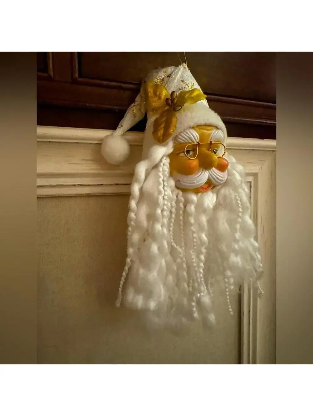 Vintage Santa hanging ornament